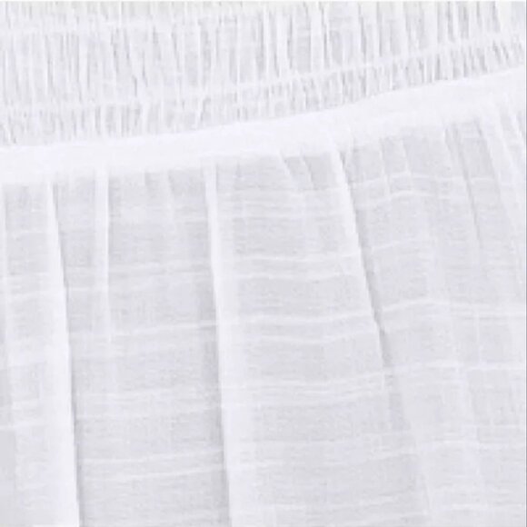 NWOT Cupshe Cover-Up White Dolman Sleeve Smocked Waist Dress Small - Picture 4 of 5